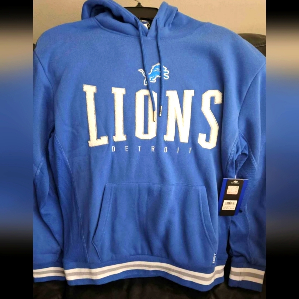 NFL Detroit Lions Blue Hoodie - Size Medium